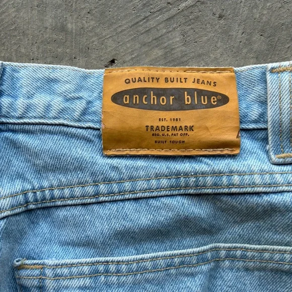 Y2K Anchor Blue Baggy Jeans - Picture 6 of 7